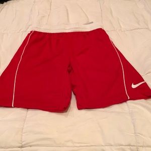 Nike red dri fit shorts